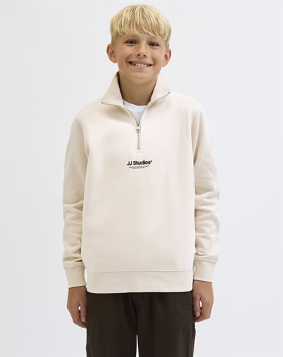 Jack & Jones Junior - JJESoho Quarter Zip Sweatshirt - Moonbeam